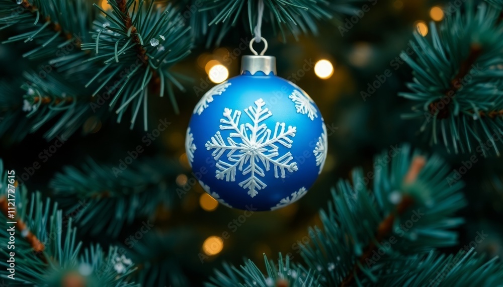 Sparkling Blue Bauble with Frosted Finish Sparkling Blue Bauble with Frosted Finish