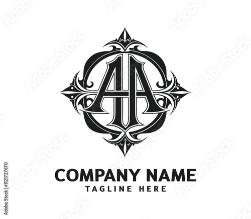 AA Modern Monogram Logo Design with Clean, Minimalist Aesthetic and Elegant Typography Style