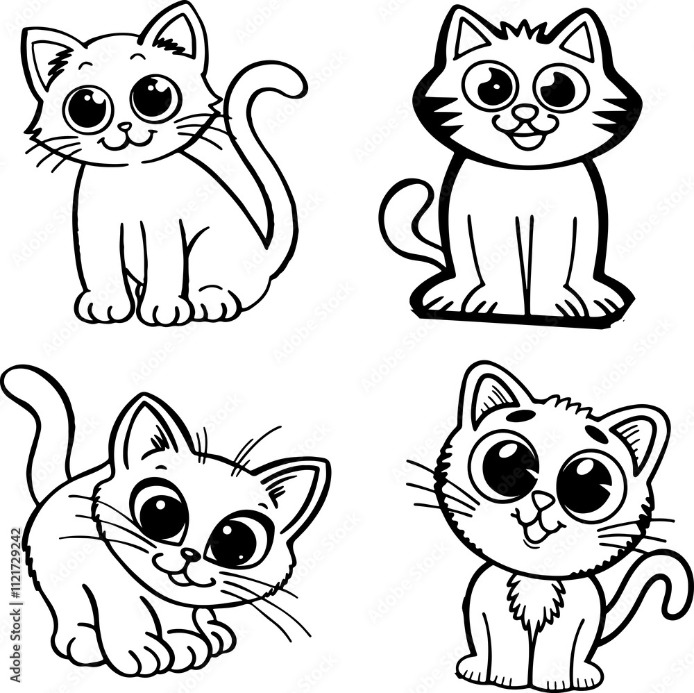 Fototapeta premium Cat vector art illustration
