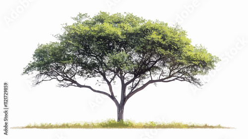 Illustration of a beautiful isolated tree in nature - vector design photo