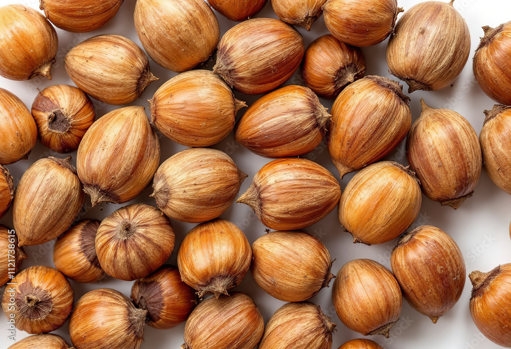 Top view a cedar nuts isolated on white background Top view a cedar nuts isolated on white background