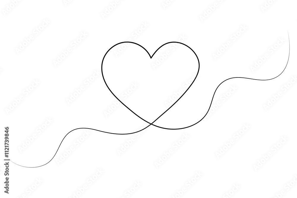 Minimalist continuous heart one line drawing
Minimalist continuous heart one line drawing