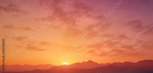 Gradient background with an ombre effect in warm sunset colors gradating from dark to light, soft focus, warm sunset photo