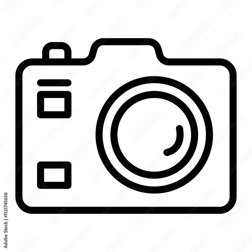 Digital Camera Vector Line Icon Design Digital Camera Vector Line Icon Design