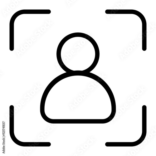 Portrait Mode Vector Line Icon Design