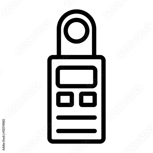 Exposure Meter Vector Line Icon Design photo