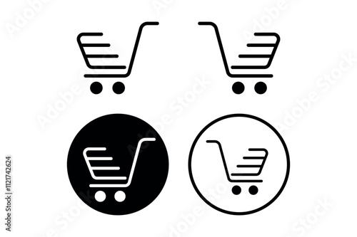 Supermarket cart icons set ideal for modern retail strategies, Seasonally themed supermarket cart icons set for promotional efforts, product, online, service, discount, shopping bag, customer