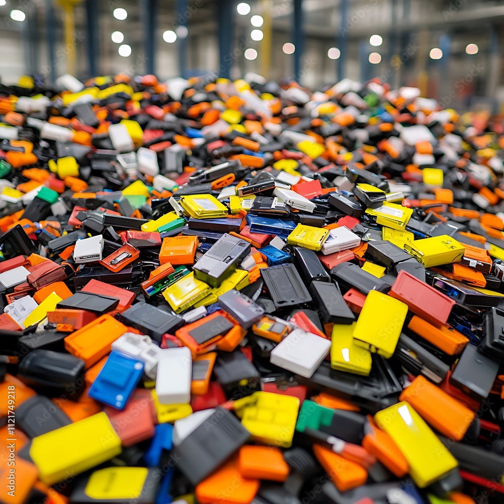 Fototapeta premium Renewable energy solutionssolar hydro and geothermal battery recycling in high-tech industry environment