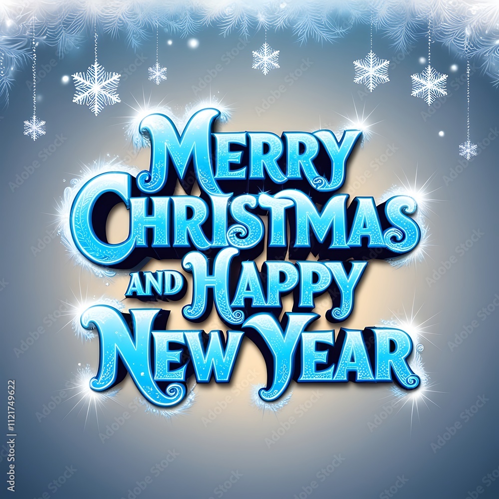 Merry Christmas and Happy New Year logo Merry Christmas and Happy New Year logo