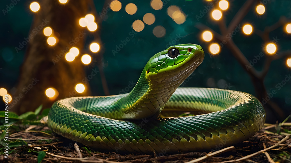 Fototapeta premium snake in the 2025 year