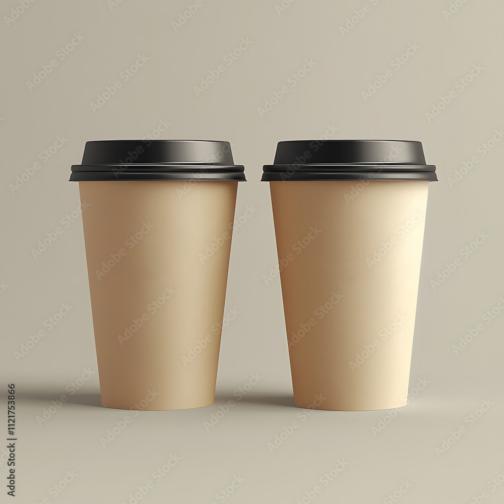 Blank Disposable Coffee Cup Mockup for Logo Placement Blank Disposable Coffee Cup Mockup for Logo Placement