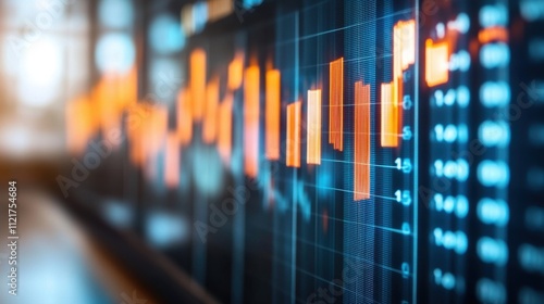 Vibrant Financial Data Visualization: Stocks and Trading Trends on Display