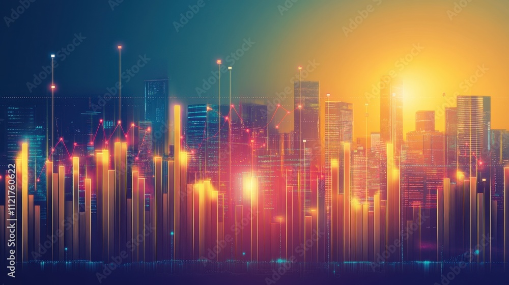 Dazzling Metropolis: Cityscape in Vibrant Hues Dazzling Metropolis: Cityscape in Vibrant Hues