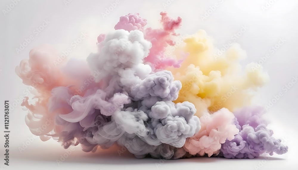 Dreamy Pastel Smoke Clouds: Soft Feathers and Tranquil Flow Dreamy Pastel Smoke Clouds: Soft Feathers and Tranquil Flow