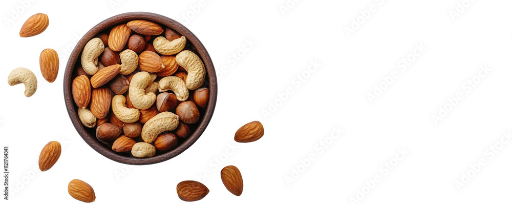 Savoring flavorful mixed nuts a transparent background delight for healthy snacking and culinary inspiration Savoring flavorful mixed nuts a transparent background delight for healthy snacking and culinary inspiration