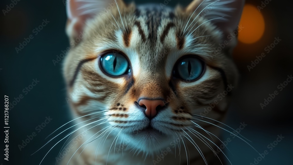 A close up of a cat with blue eyes A close up of a cat with blue eyes
