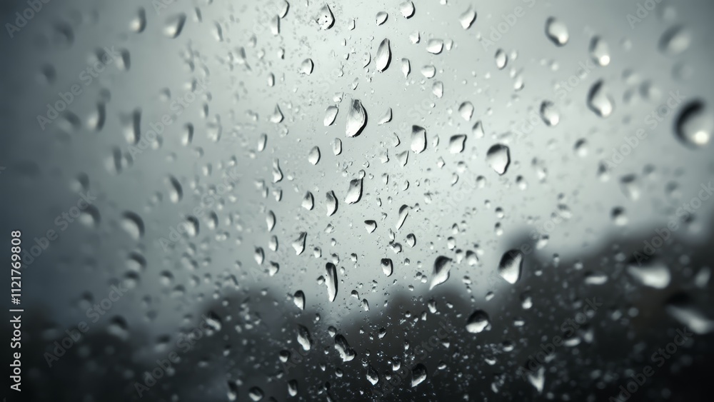 A close up of water droplets on a window A close up of water droplets on a window