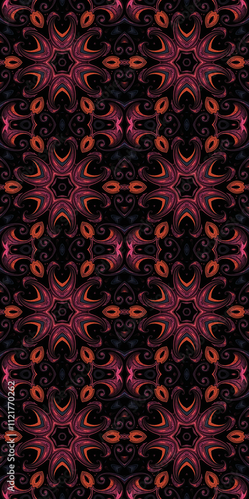 Dark Seamless Floral Pattern - Art Ornament Dark Seamless Floral Pattern - Art Ornament