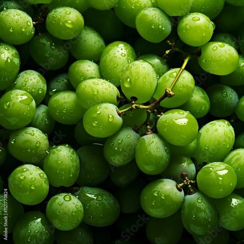 Fresh ripe Green grapess as background photo