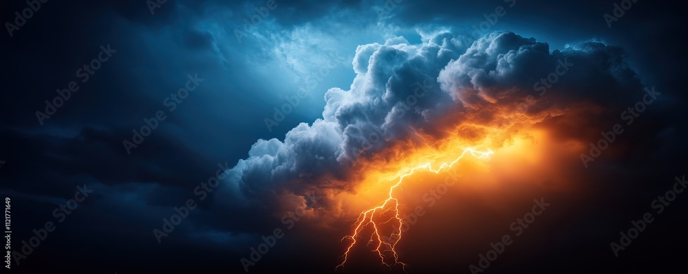 A dramatic storm scene showcasing dark clouds illuminated by bright lightning, creating a striking contrast in the sky. A dramatic storm scene showcasing dark clouds illuminated by bright lightning, creating a striking contrast in the sky.