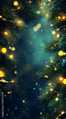 Immagine verticale natalizia con spazio per il testo