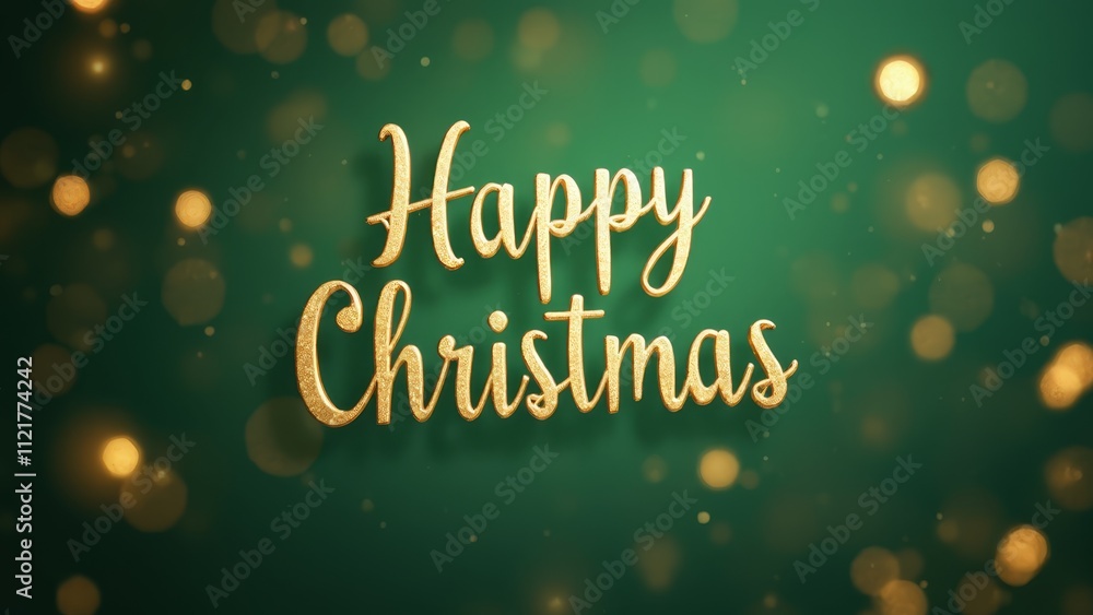 a green background with gold lettering that says happy christmas a green background with gold lettering that says happy christmas