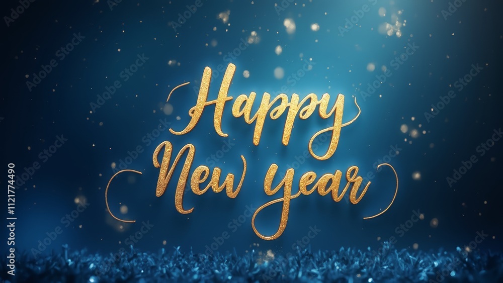 a happy new year text on a blue background a happy new year text on a blue background