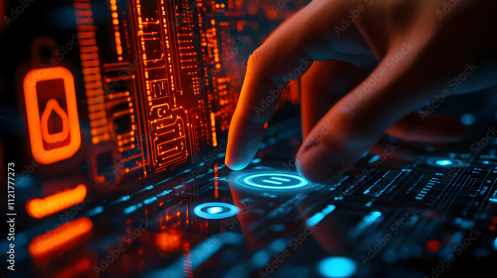 3D Futuristic Interface Illustration 3D Futuristic Interface Illustration