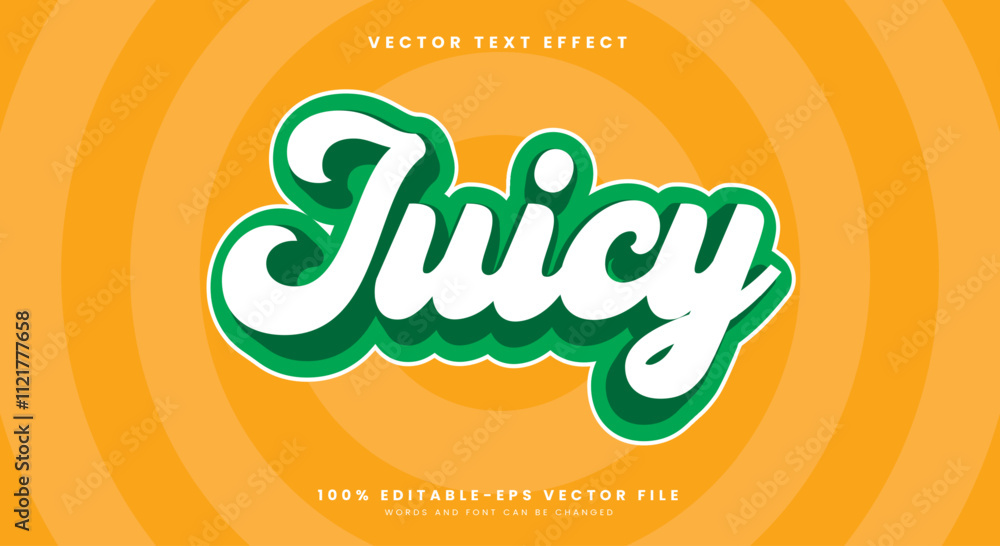 Juicy editable text effect template Juicy editable text effect template