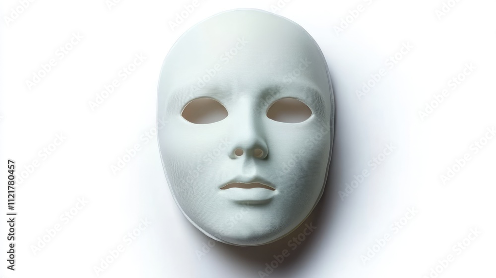 Facial mask on a clean white background ideal for cosmetic or beauty product presentations and promotional materials Facial mask on a clean white background ideal for cosmetic or beauty product presentations and promotional materials