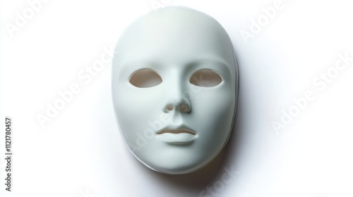 Facial mask on a clean white background ideal for cosmetic or beauty product presentations and promotional materials