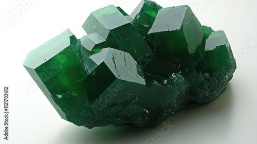 Scherbakovite mineral showcasing vibrant green cubic crystals with intricate layering and unique textures illustrative of the Batiste group.