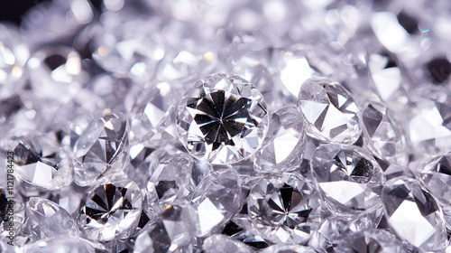 Brilliant Sparkling Diamonds Close-ups