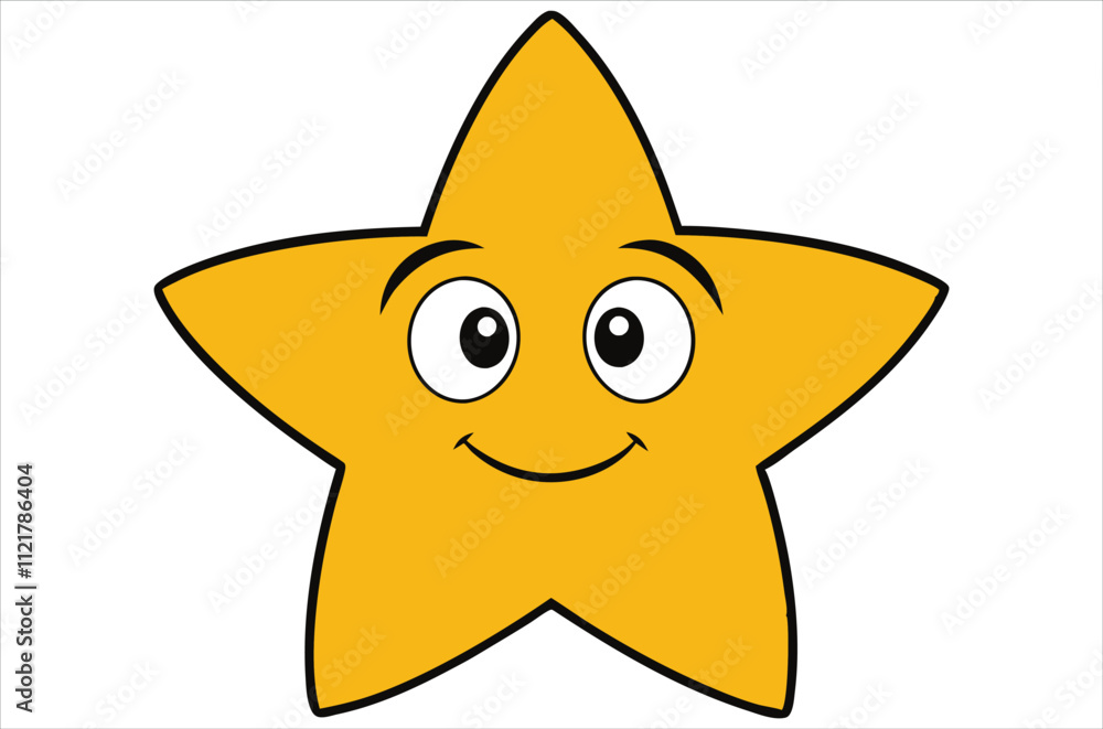 Five pointed yellow star icon. Cartoon illustration of five pointed yellow star vector icon for design element Five pointed yellow star icon. Cartoon illustration of five pointed yellow star vector icon for design element