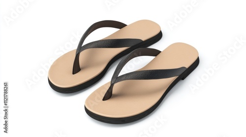 Ladies flip-flop sandals displayed on a clean white background ideal for fashion and footwear advertisements.