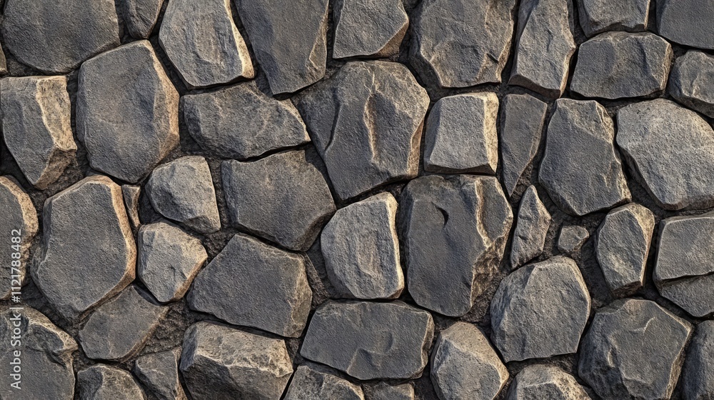 Fototapeta premium Granite cobblestone pavement texture for backgrounds in architecture landscaping and design projects. Ideal for artistic and digital usage.