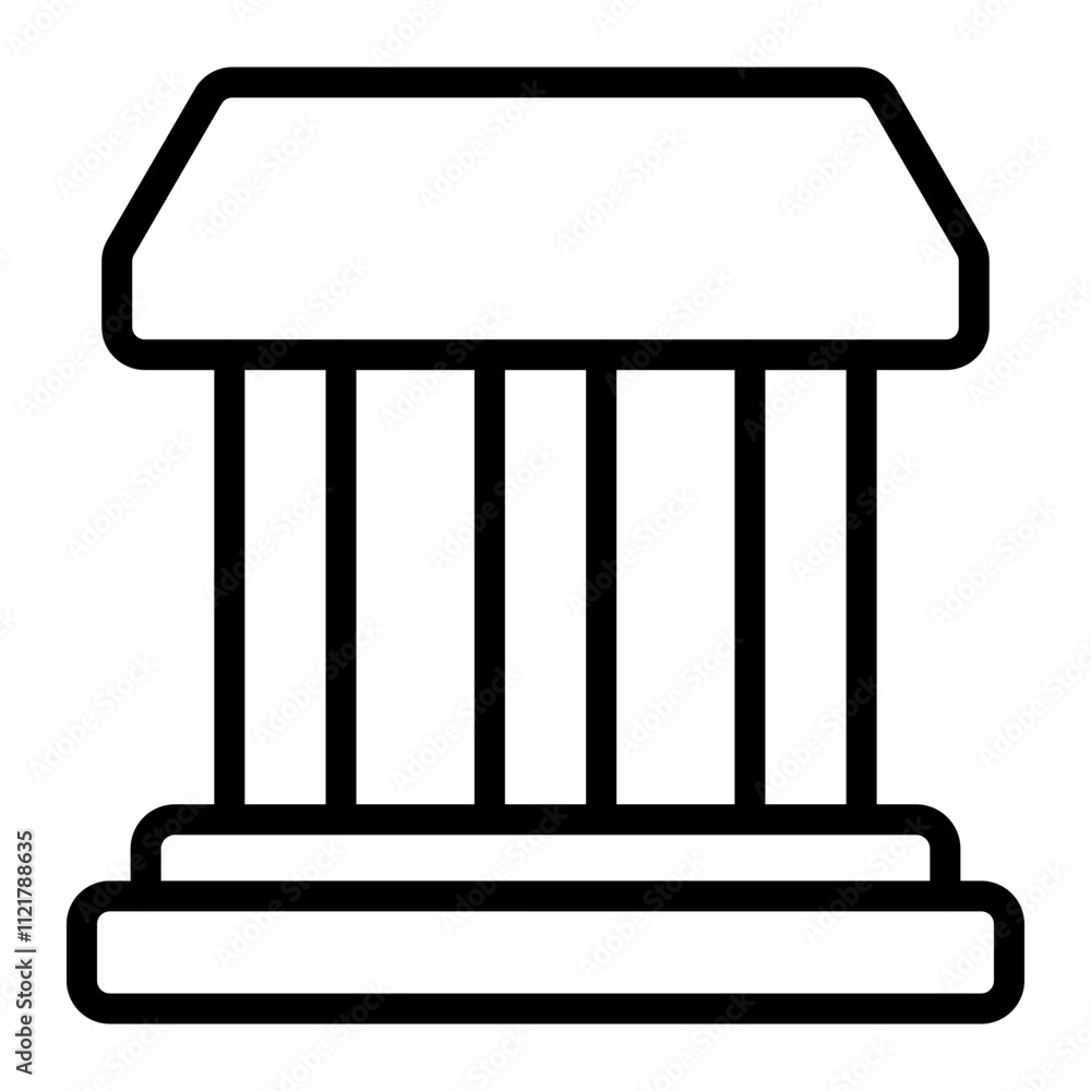Museum Vector Line Icon Design Museum Vector Line Icon Design
