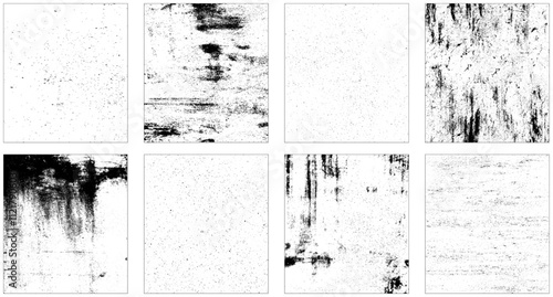  Abstract grunge scratches textured effect  background vector illustration. Set of vector paint brush stroke, ink splash and grungy effect.