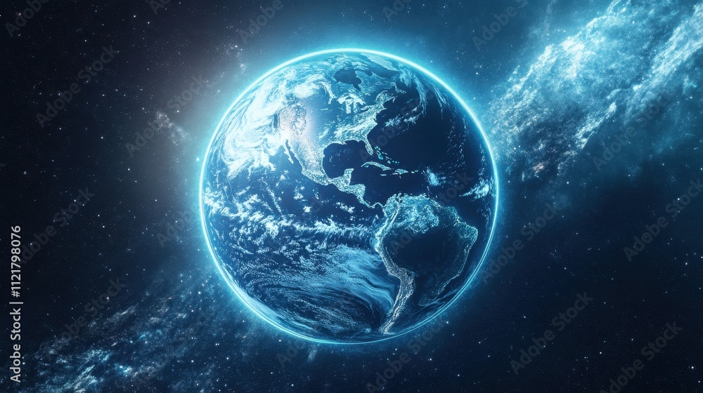 Obraz premium Majestic Planet Earth in the Vast Cosmos