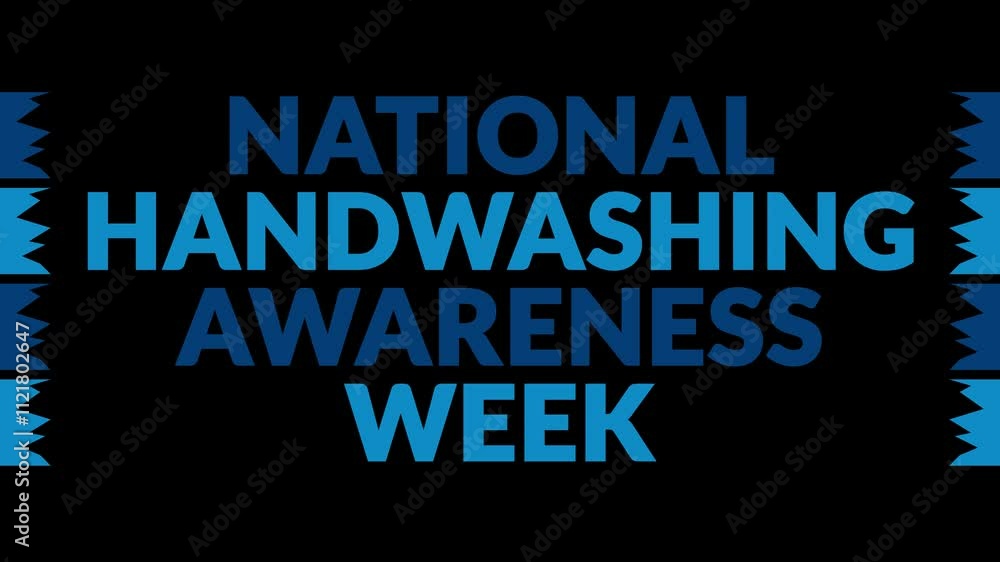 National Handwashing Awareness Week In and Out text from split line animation on a black background. Which is observed every year in December to celebrate Handwashing Awareness Week. National Handwashing Awareness Week In and Out text from split line animation on a black background. Which is observed every year in December to celebrate Handwashing Awareness Week.