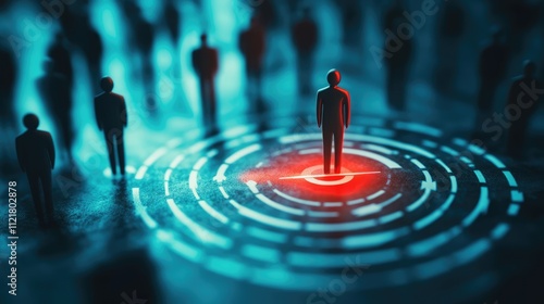 Target customer concept focusing on data exchange and relationship management in marketing strategies for customer centric approaches.