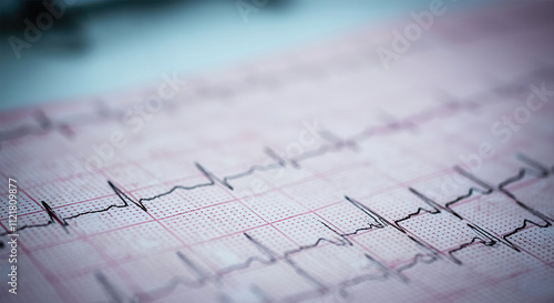EKG arrhythmia absoluta, printout background