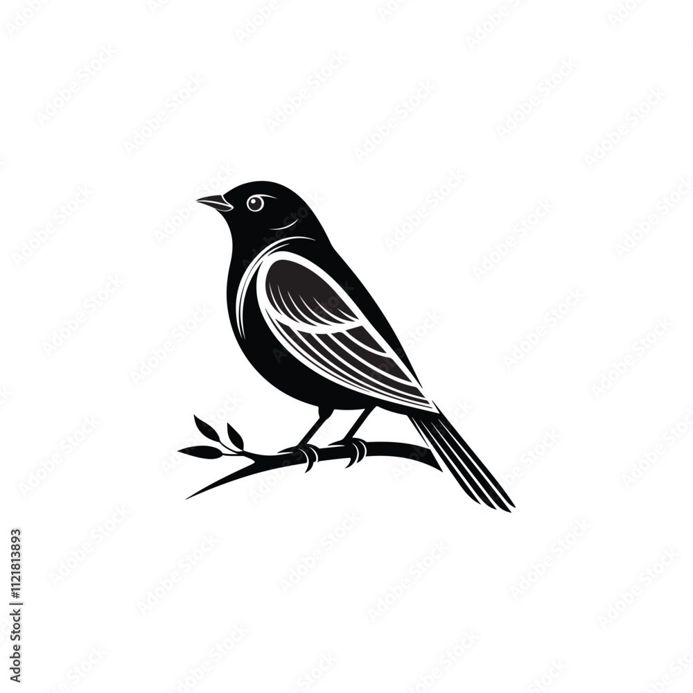 Obraz premium Creative Bird silhouette vector Style with white background
