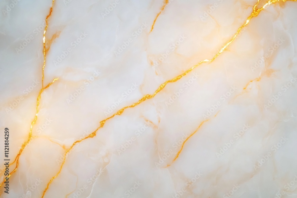 Obraz premium Luxurious Marble Texture with Shimmering Golden Veins and Soft Lighting