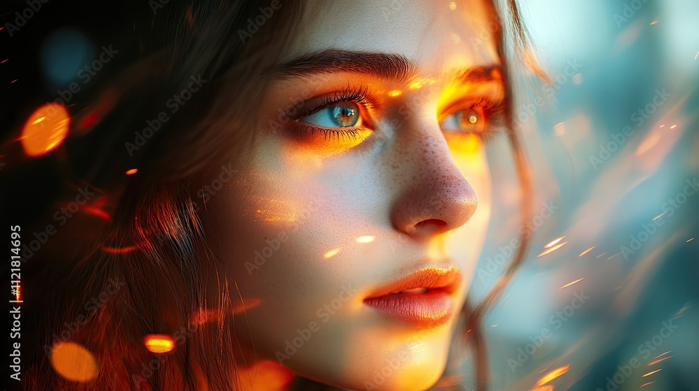 Photo overlay effect with colored film burn lights for photos and mockups. Photo overlay effect with colored film burn lights for photos and mockups.