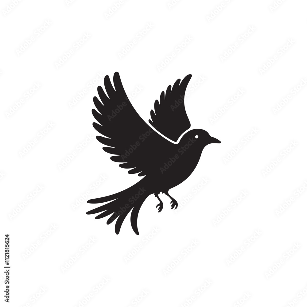Fototapeta premium Creative Bird silhouette vector Style with white background