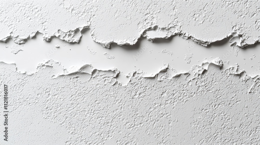 A white wall with peeling paint on it A white wall with peeling paint on it