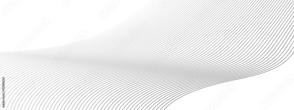 Abstract wavy stripes on white background isolated, Undulate Grey Wave Swirl. Abstract gray curved line for banner design and frequency sound wave line. Curved wavy line, smooth stripe. Abstract wavy stripes on white background isolated, Undulate Grey Wave Swirl. Abstract gray curved line for banner design and frequency sound wave line. Curved wavy line, smooth stripe.