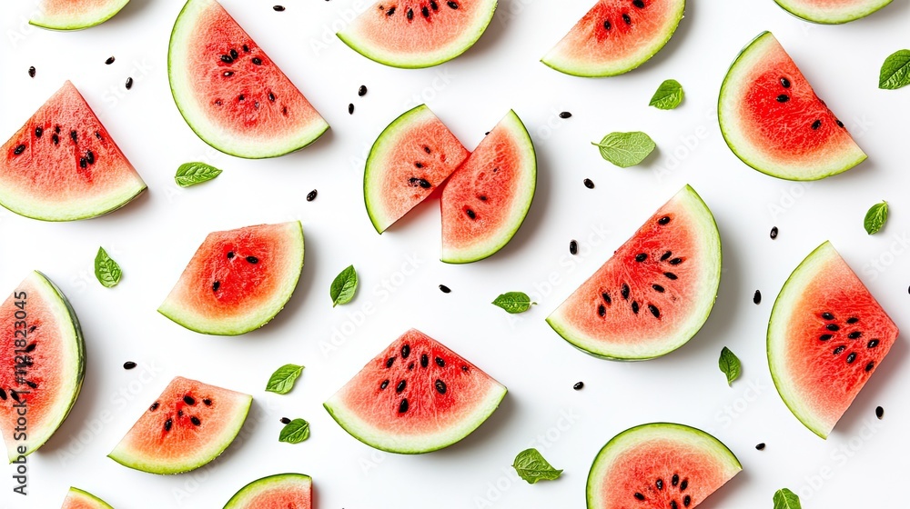 Slices of watermelon isolated on white background Slices of watermelon isolated on white background