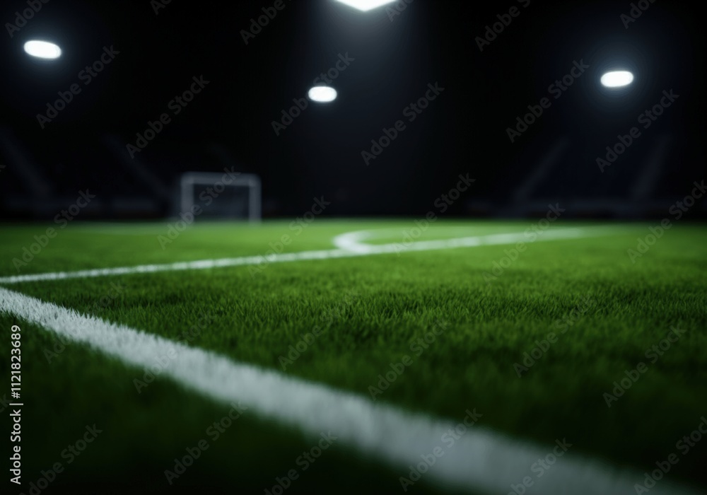 Empty Soccer Field at Night Empty Soccer Field at Night